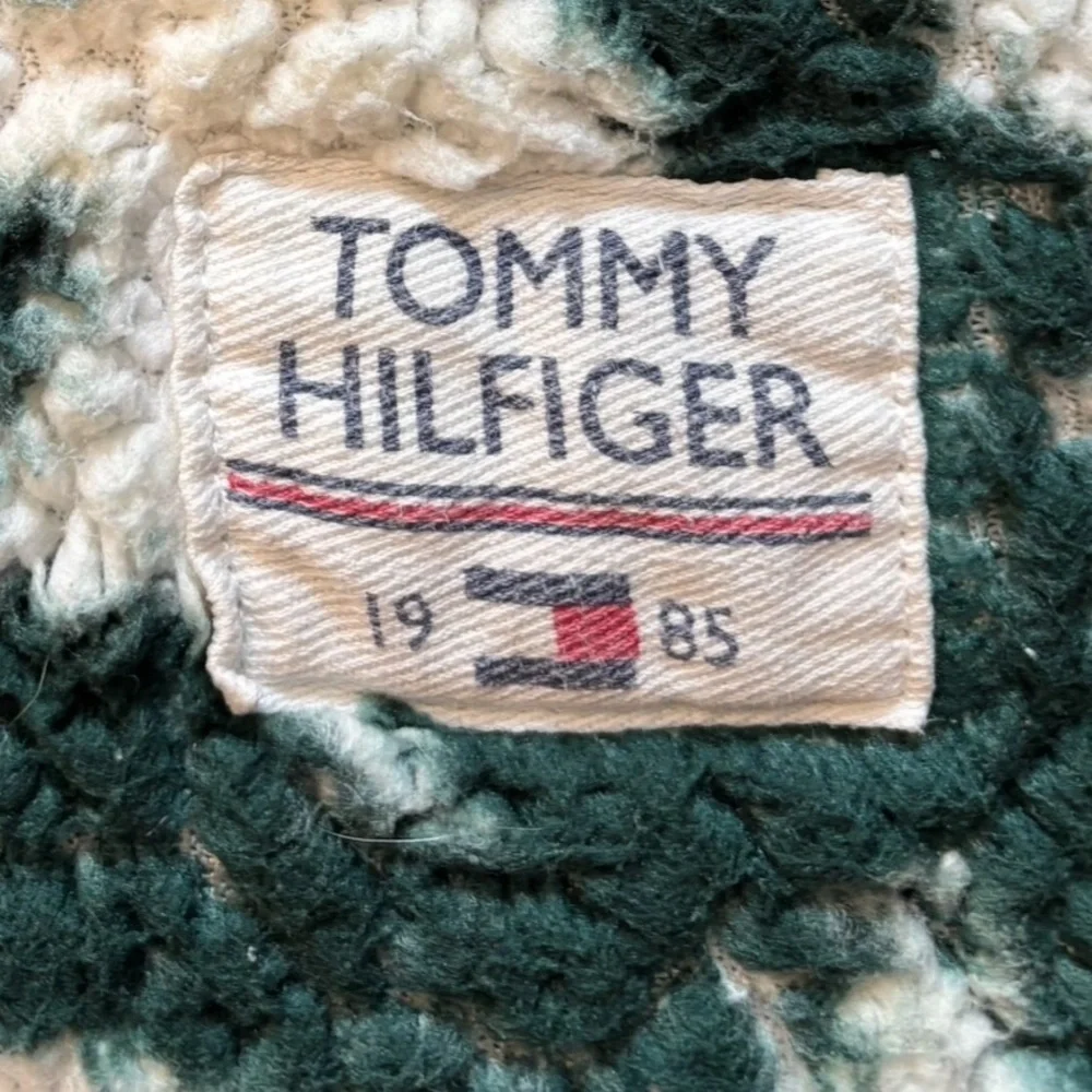 Tommy Hilfiger Green and White All Over Christmas Tree Pattern 48x62 Blanket